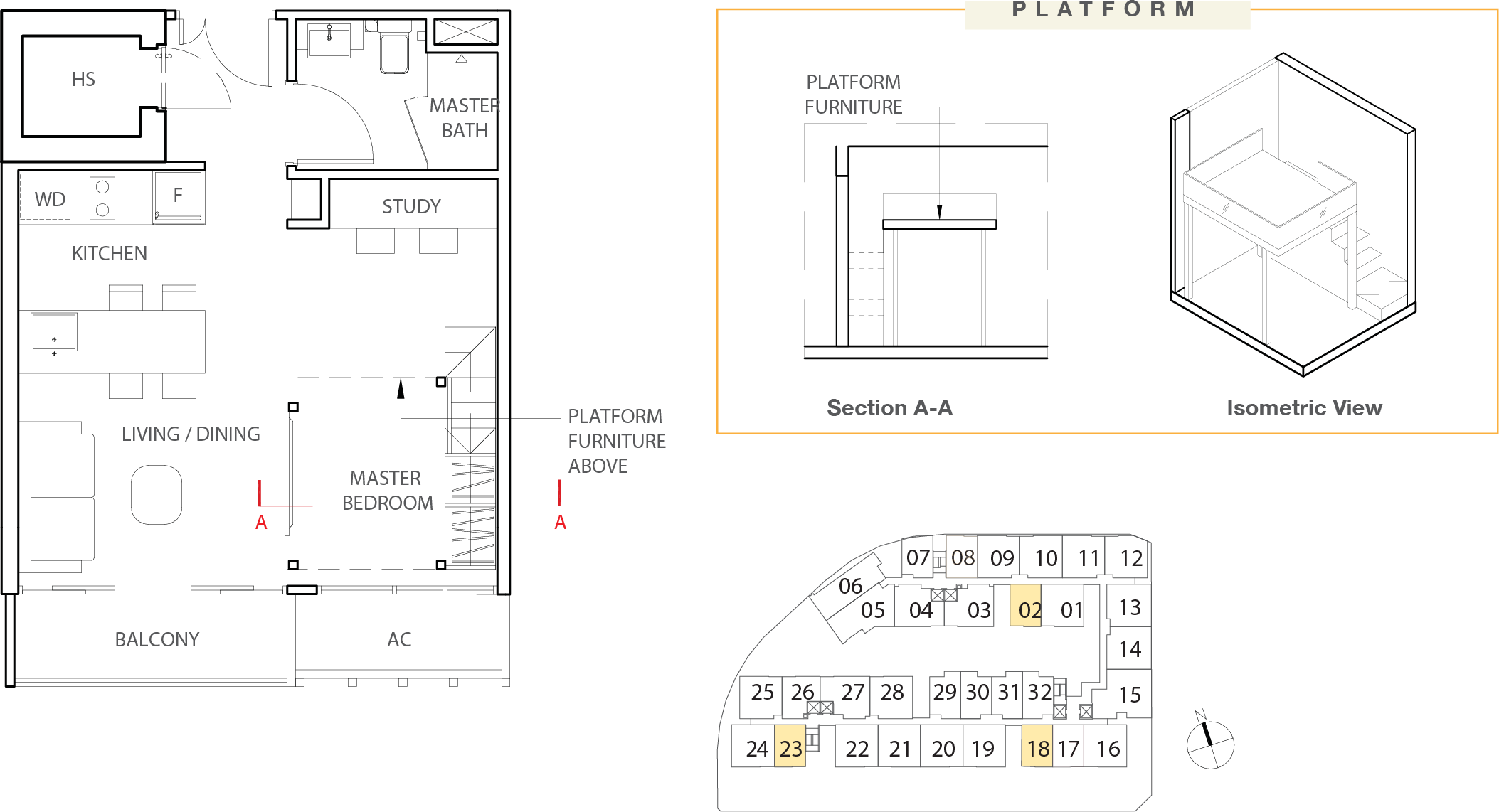 Floor Plan for Residential Type A-a