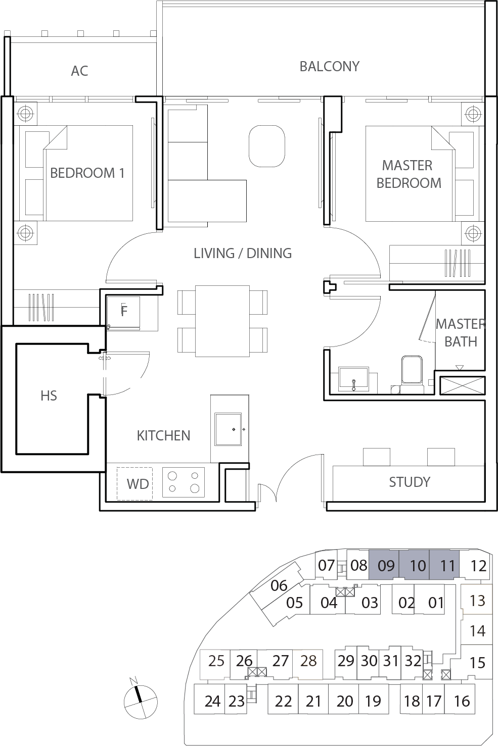Floor Plan for Residential Type B3
