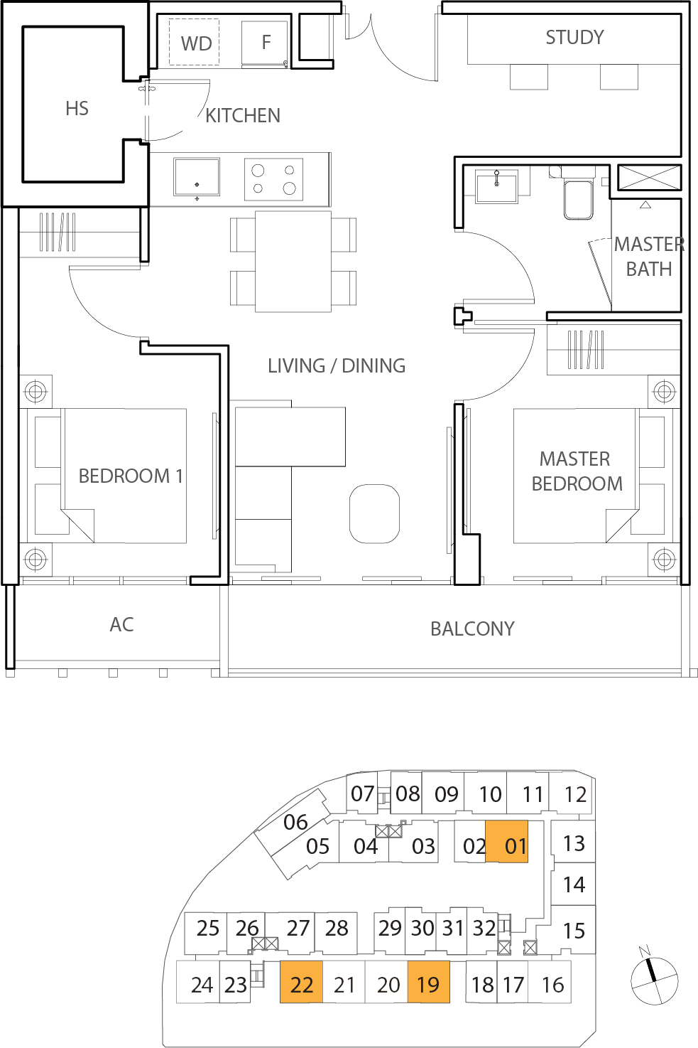 Floor Plan for Residential Type B5-a