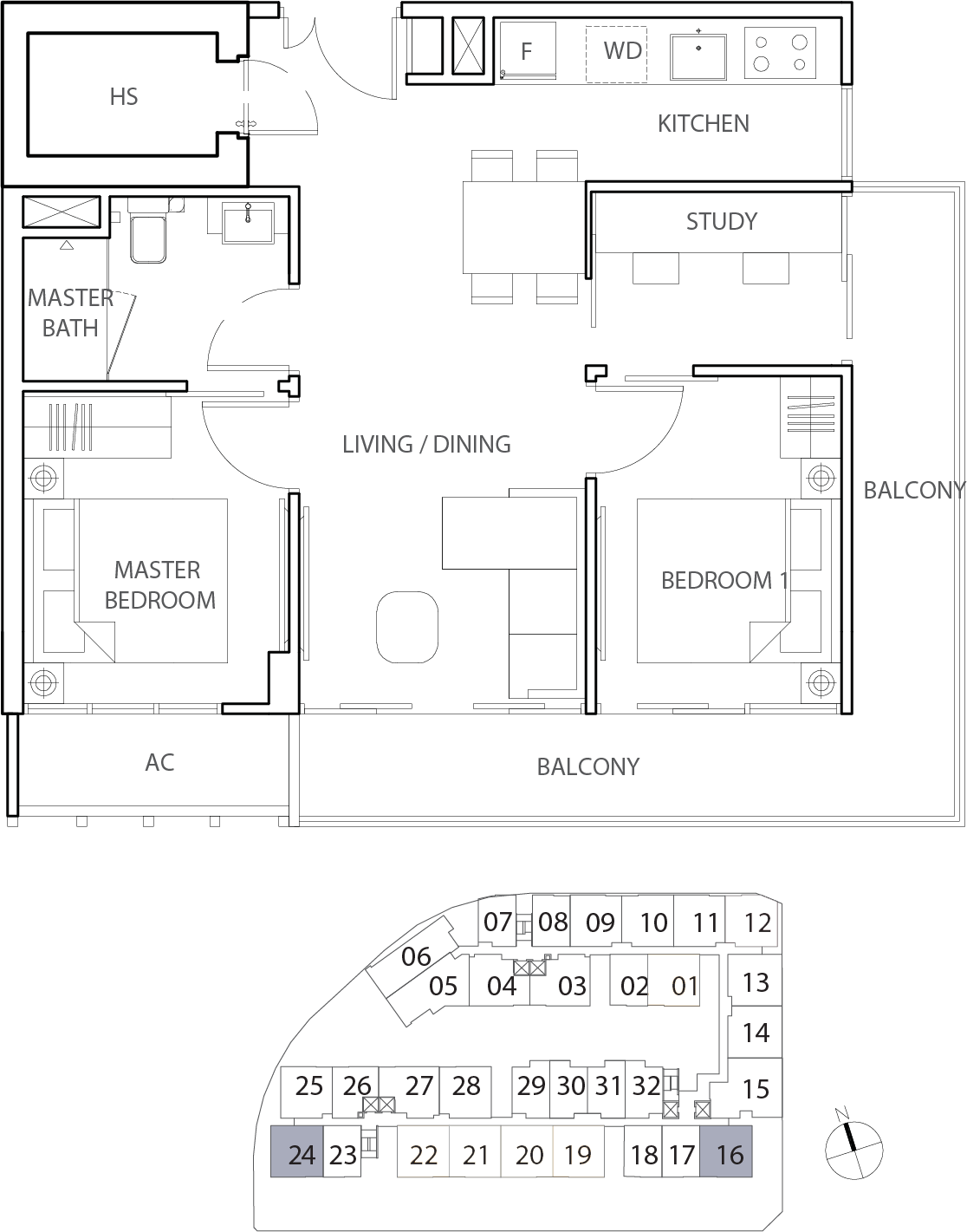 Floor Plan for Residential Type B6