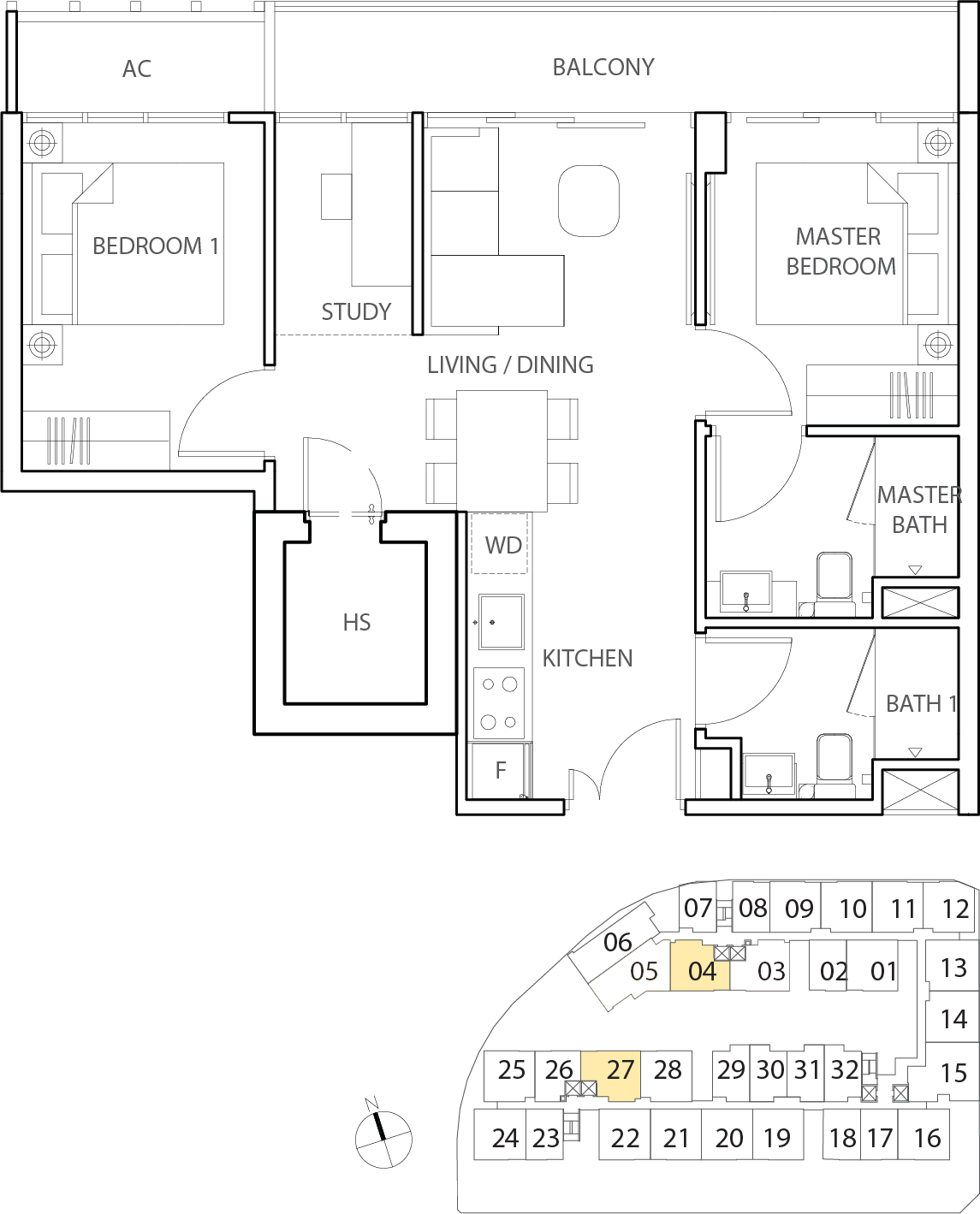 Floor Plan for Residential Type B7-a