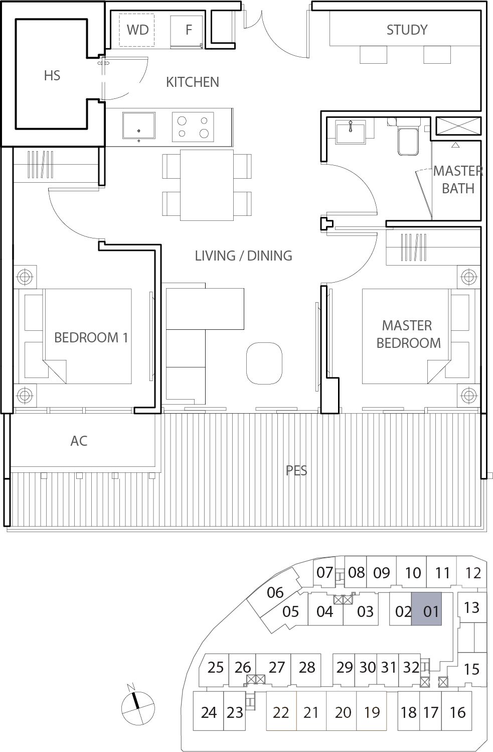 Floor Plan for Residential Type eB5-a1