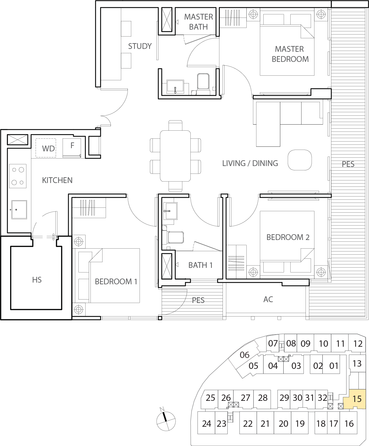 Floor Plan for Residential Type eC2